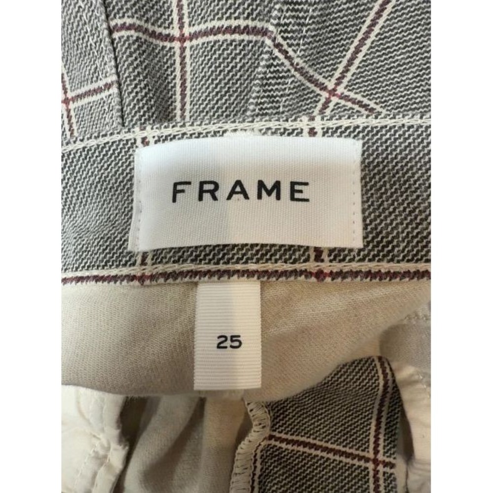 FRAME Sz 25 Le High Skinny Ankle Gray Plaid Denim Jeans Pants womens $228 - Picture 5 of 11